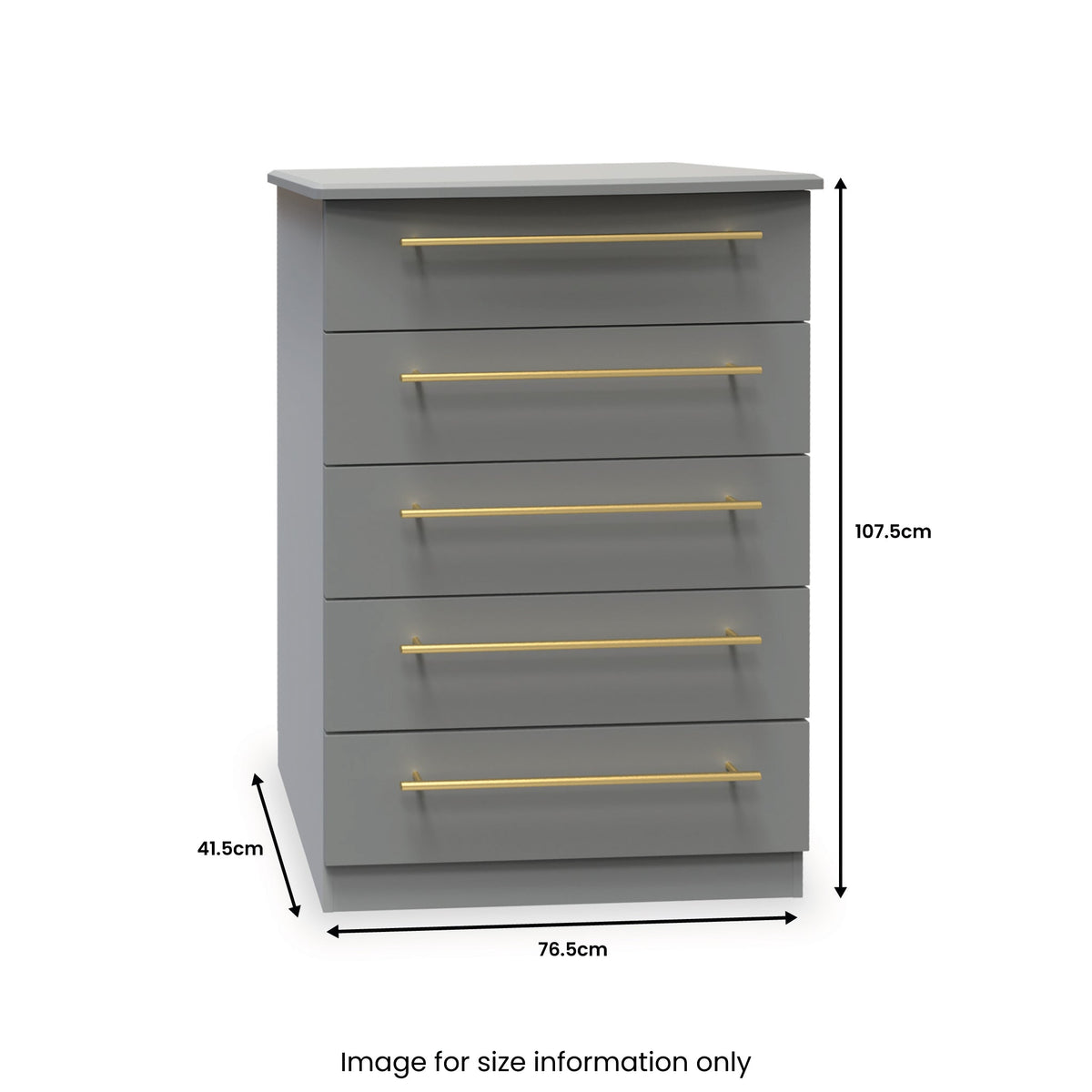 Bramham Grey 5 Drawer Chest