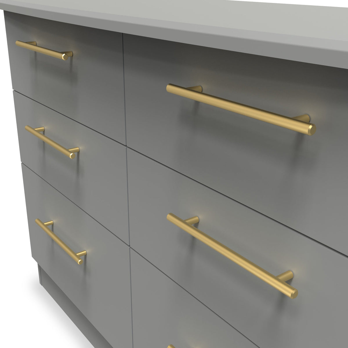 Bramham Grey 6 Drawer Wide Chest