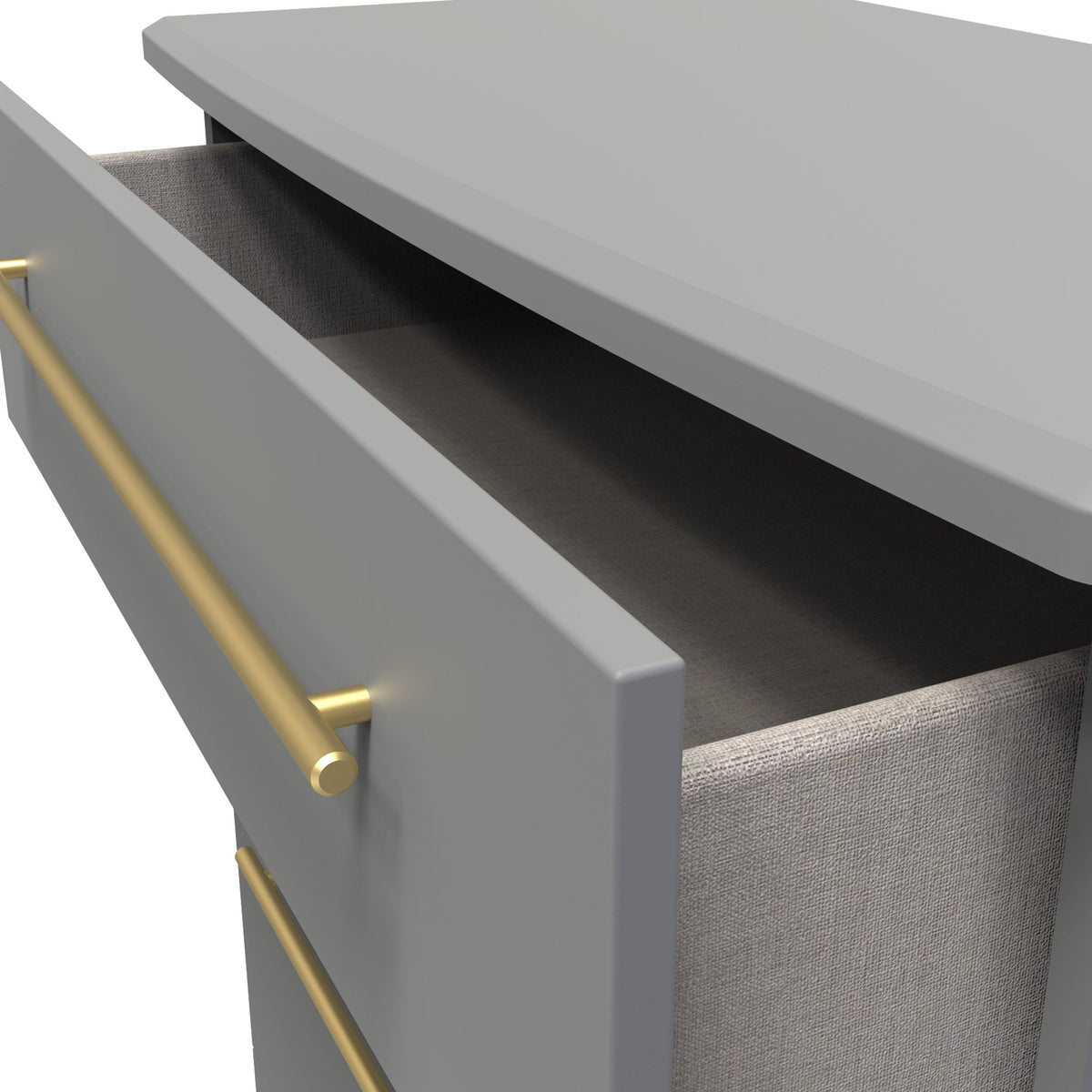 Bramham Grey 4 Drawer Deep Chest