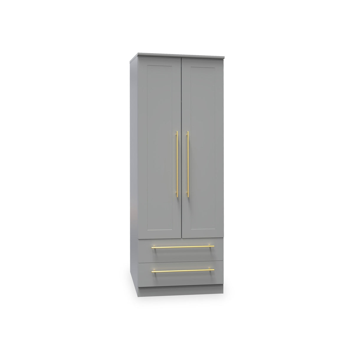 Bramham Grey 2 Door 2 Drawer Wardrobe