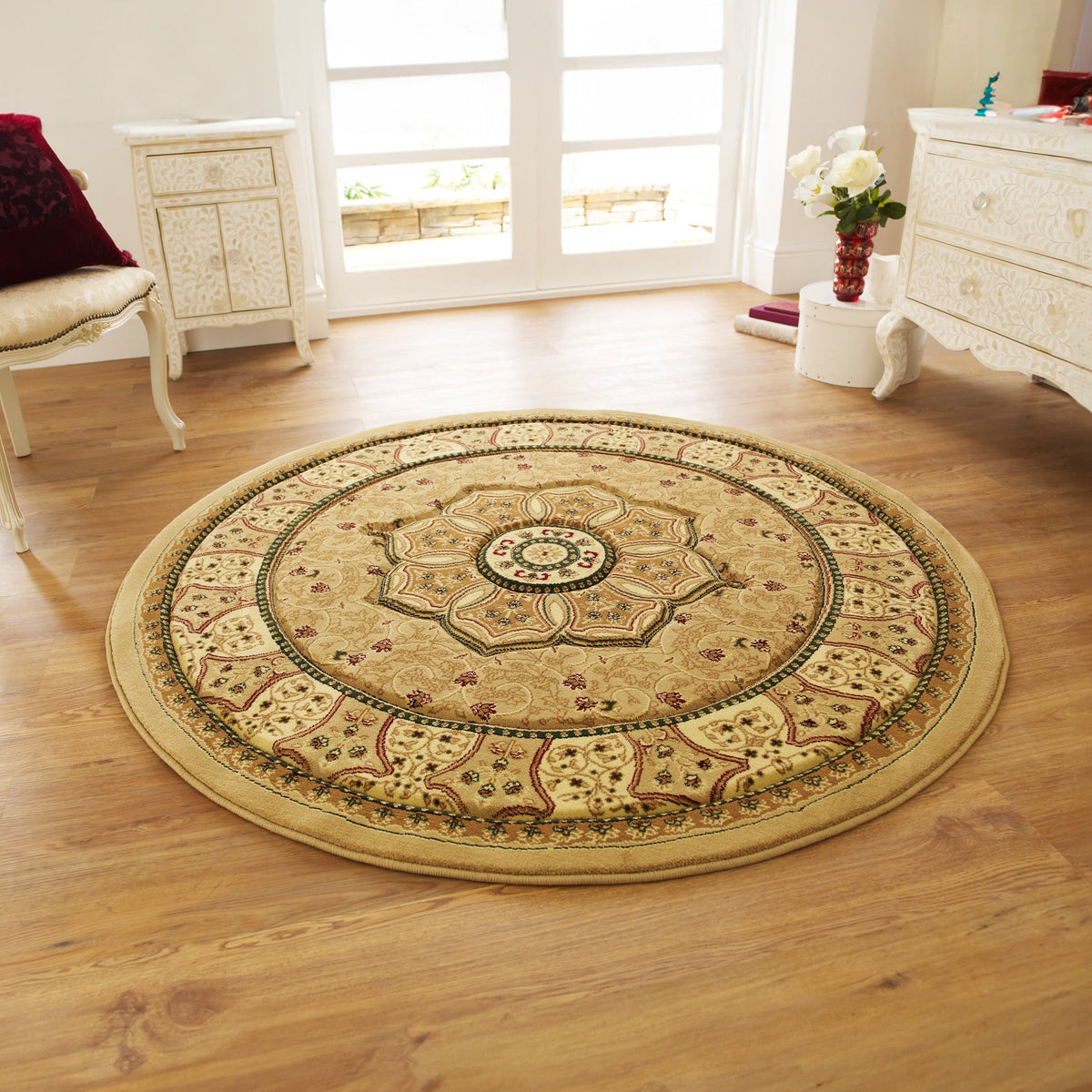 Holden Oriental Stain Resistant Circular Rug