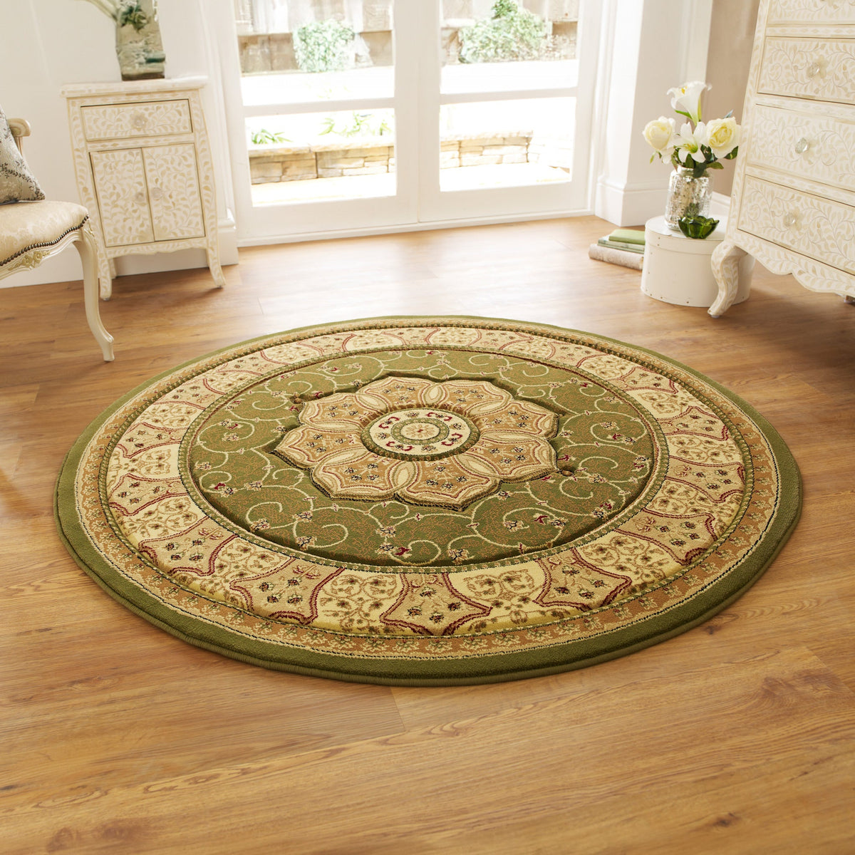 Holden Oriental Stain Resistant Circular Rug