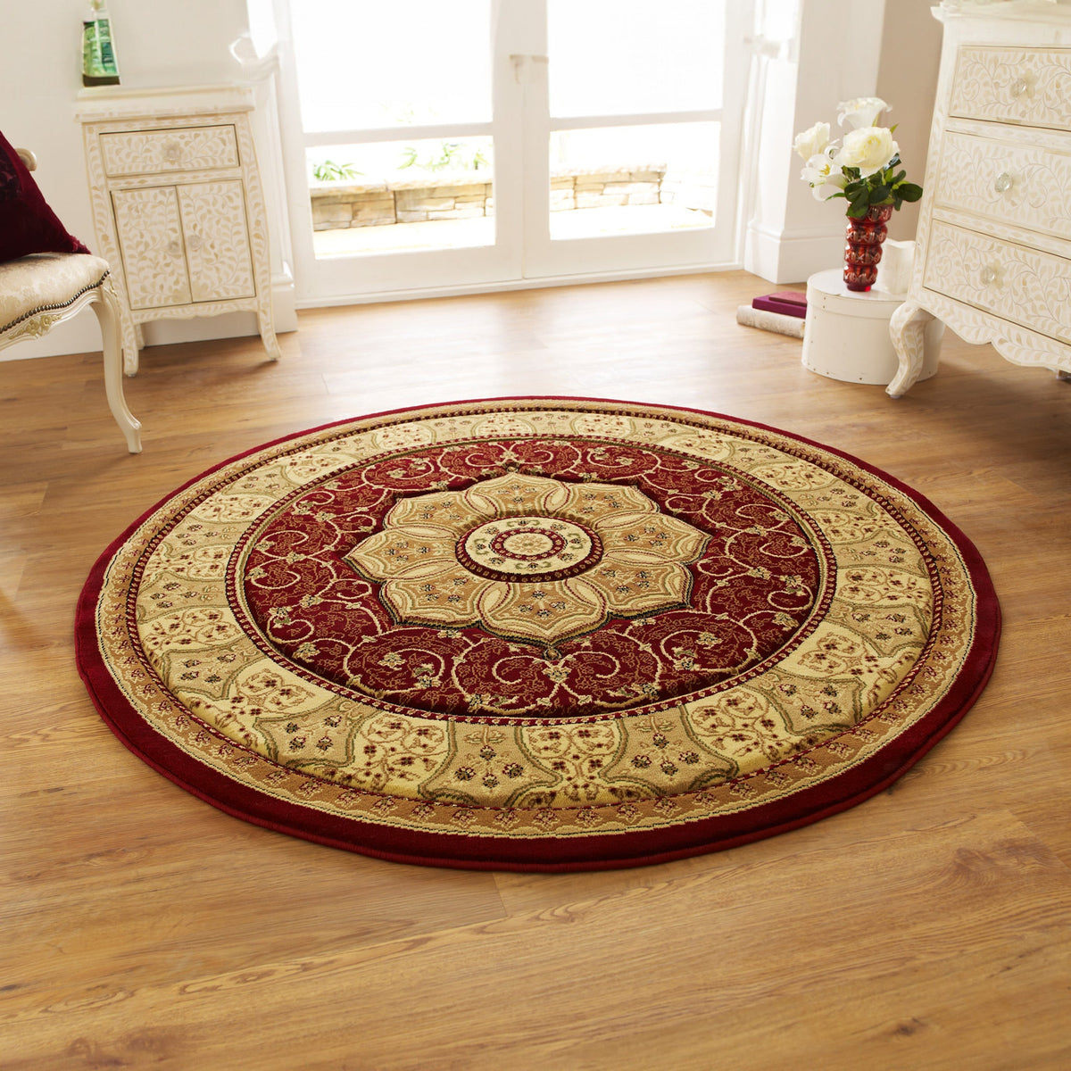 Holden Oriental Stain Resistant Circular Rug