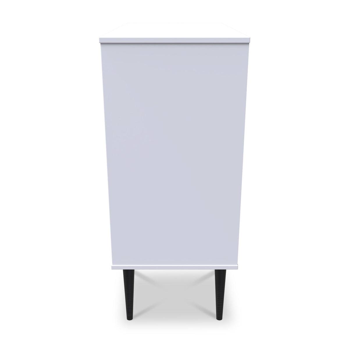 Asher White 4 Drawer Chest with Black Legs