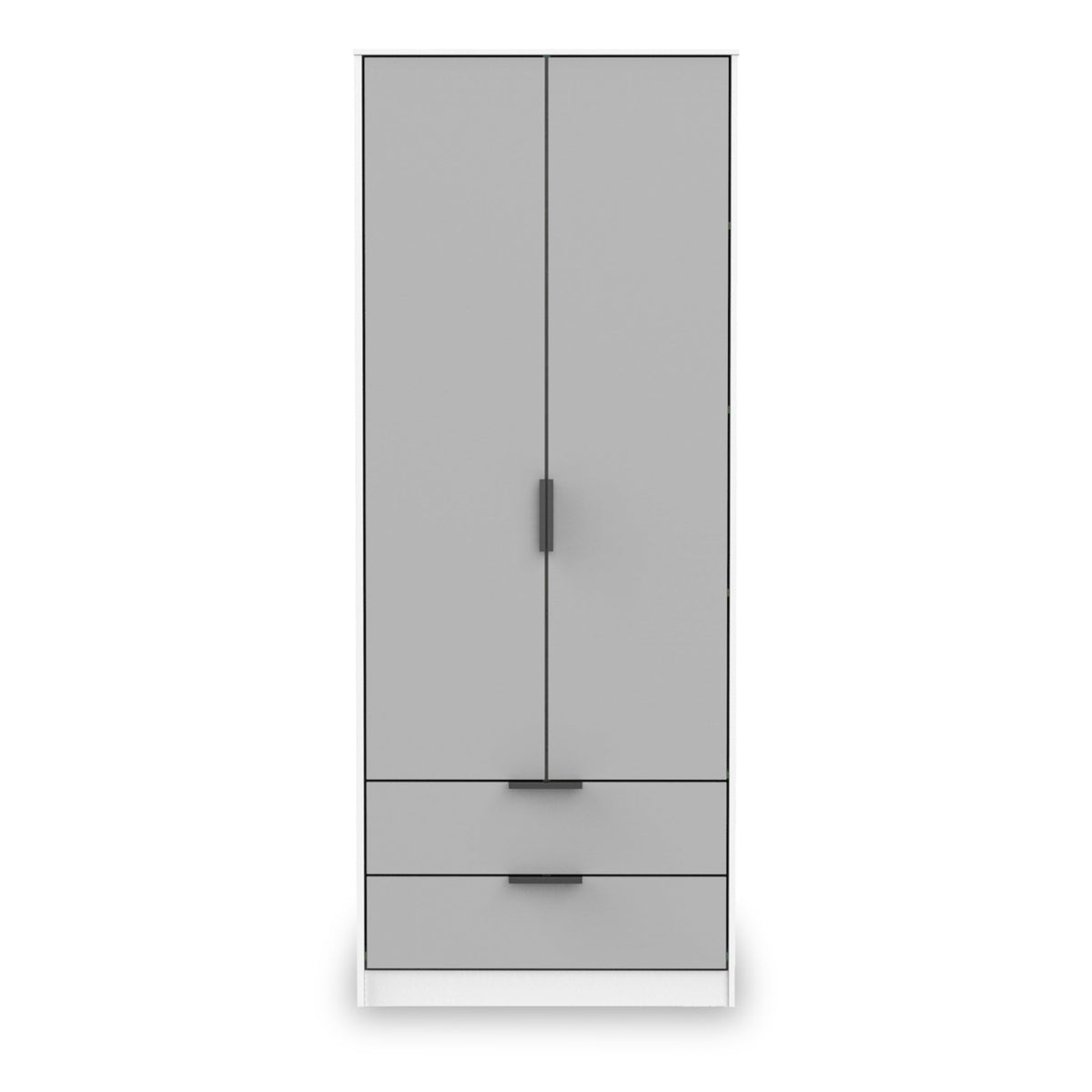 Asher White 2 Door 2 Drawer Double Wardrobe