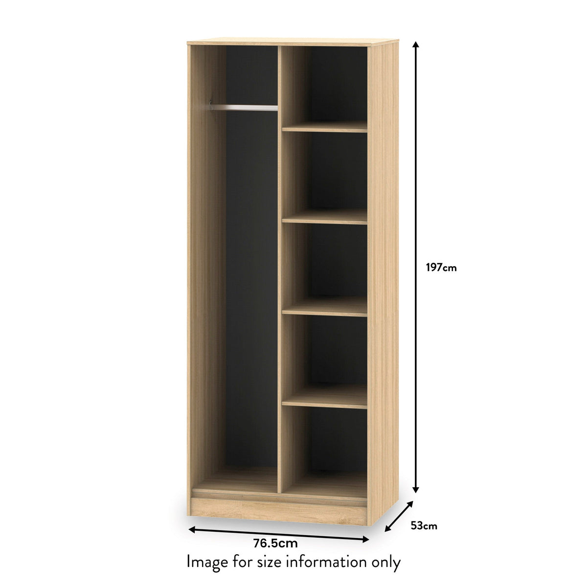 Asher Light Oak Open Shelf Unit
