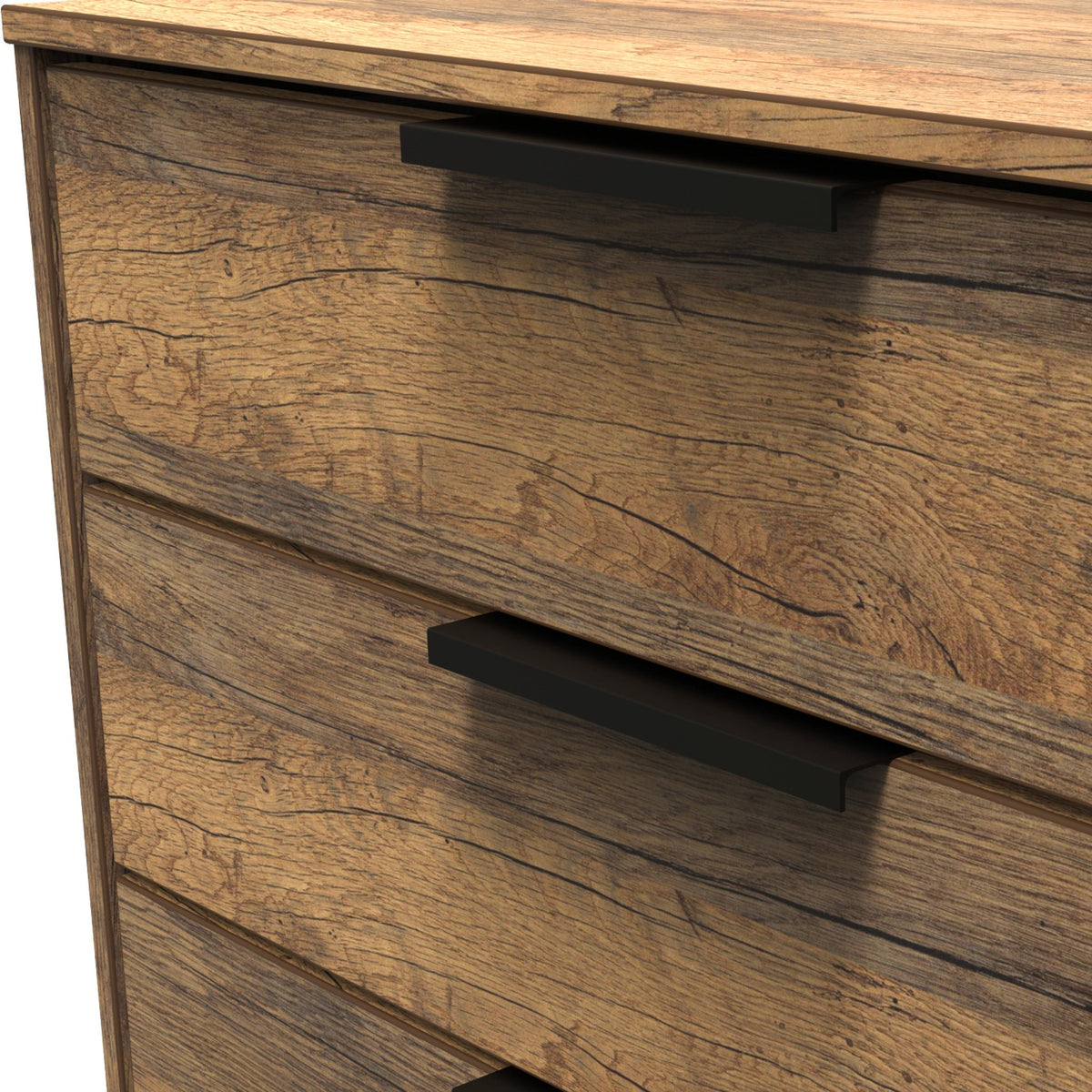 Moreno Rustic Oak 5 Drawer Chest