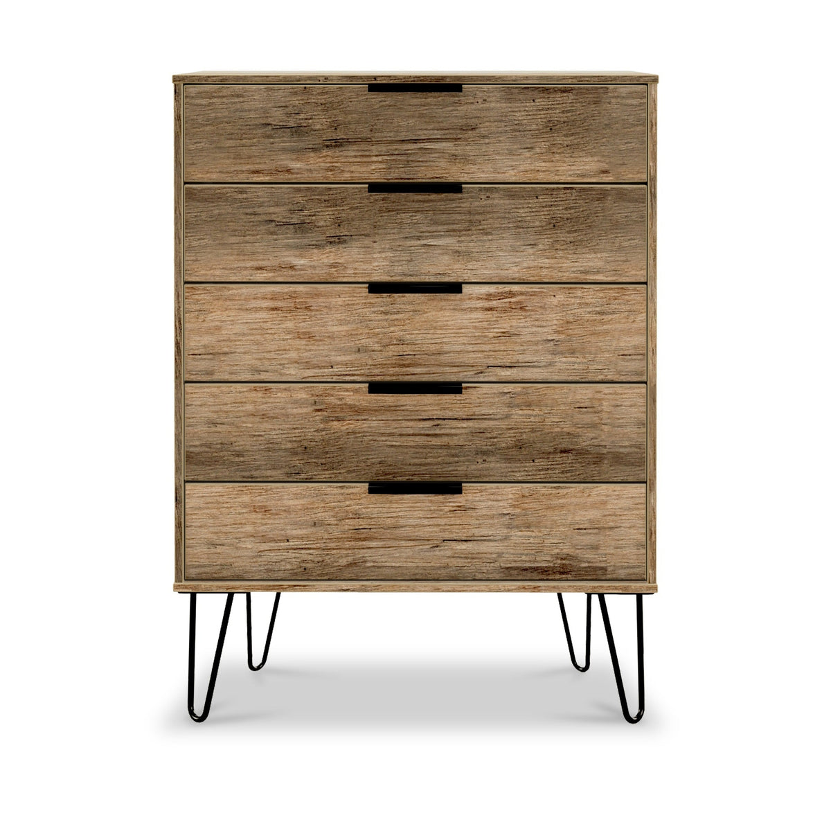 Moreno Rustic Oak 5 Drawer Chest
