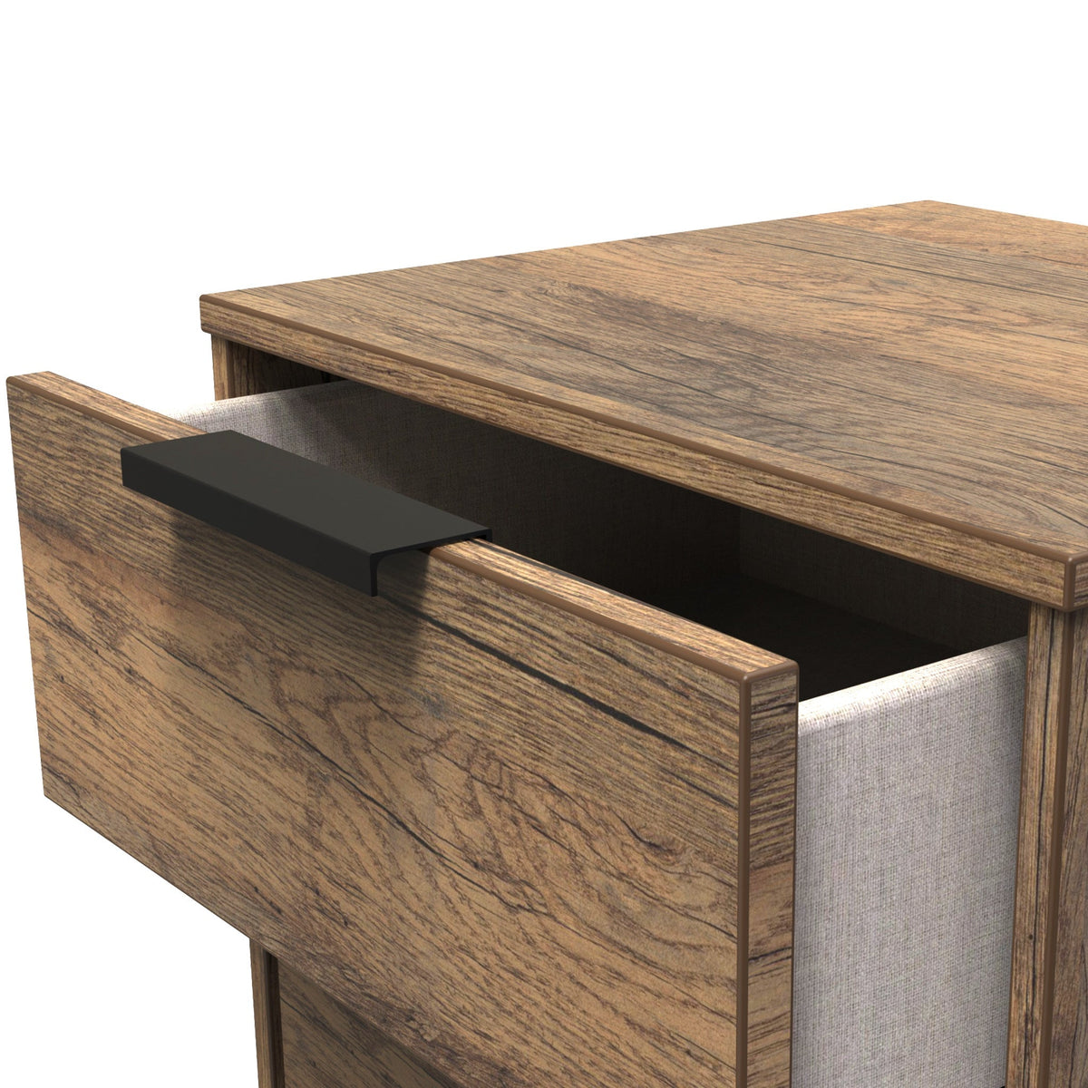 Moreno Rustic Oak 2 Drawer Bedside
