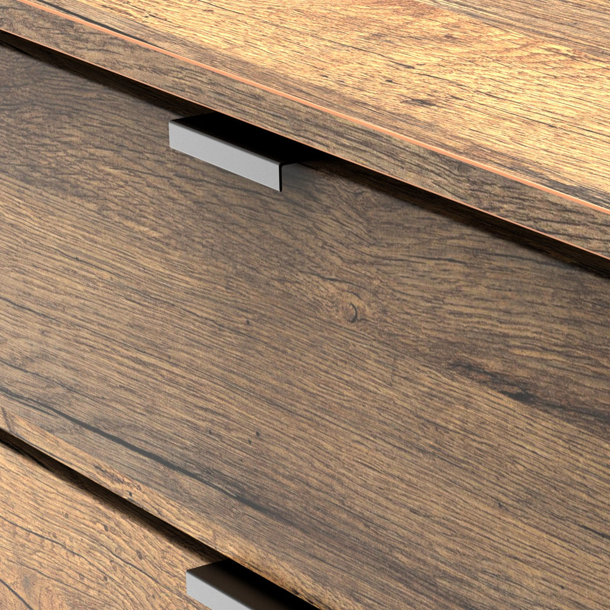 Moreno Rustic Oak 3 Drawer TV Unit