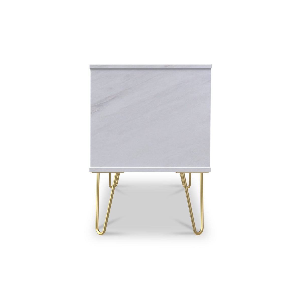 Moreno Marble Effect 2 Drawer Side Table