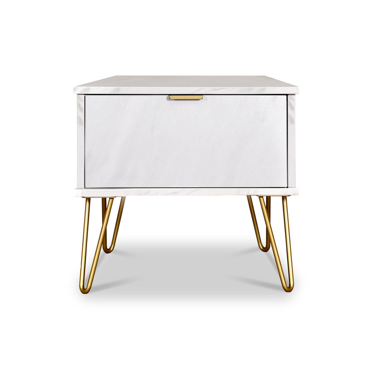 Moreno Marble Effect 1 Drawer Bedside