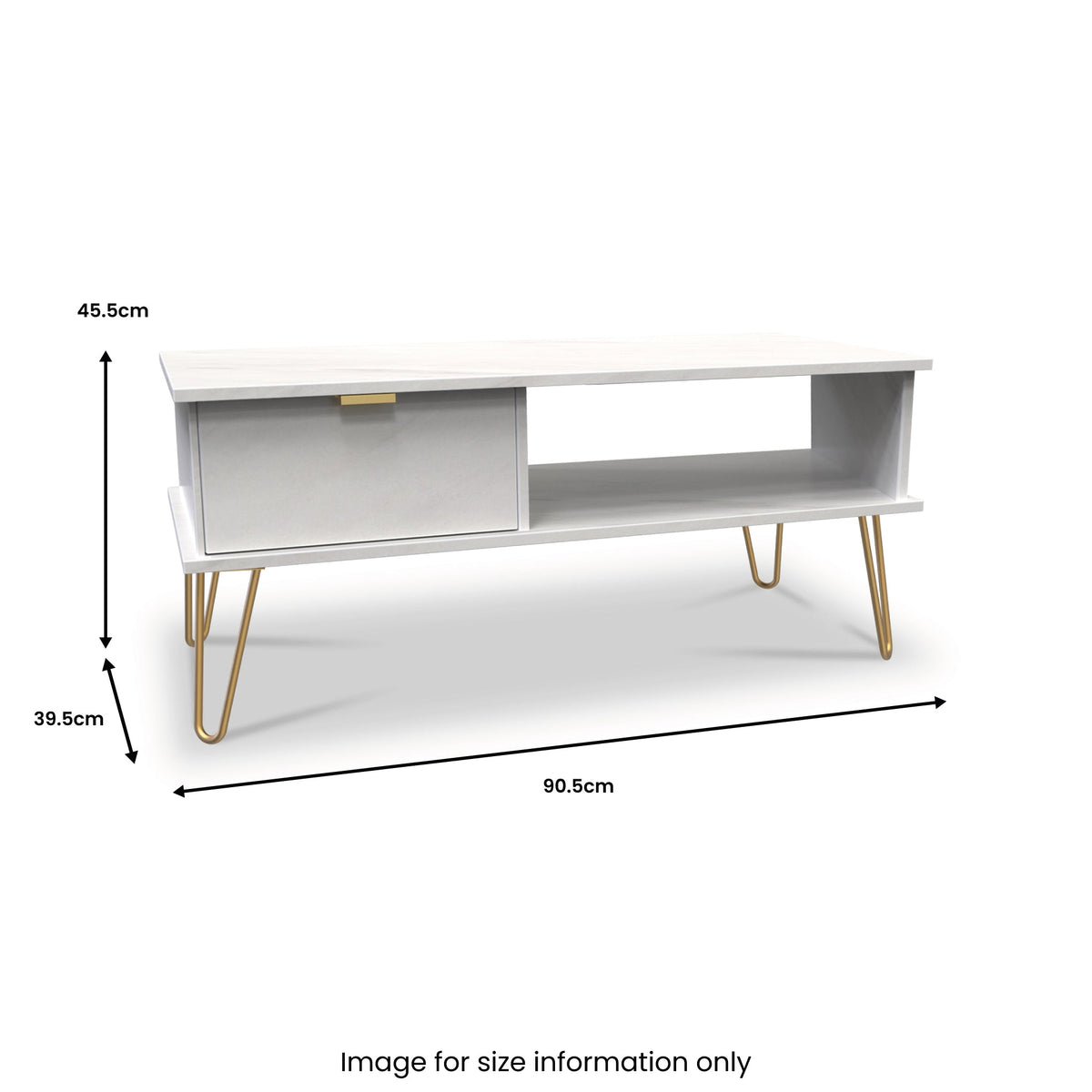 Moreno Marble 1 Drawer Coffee Table