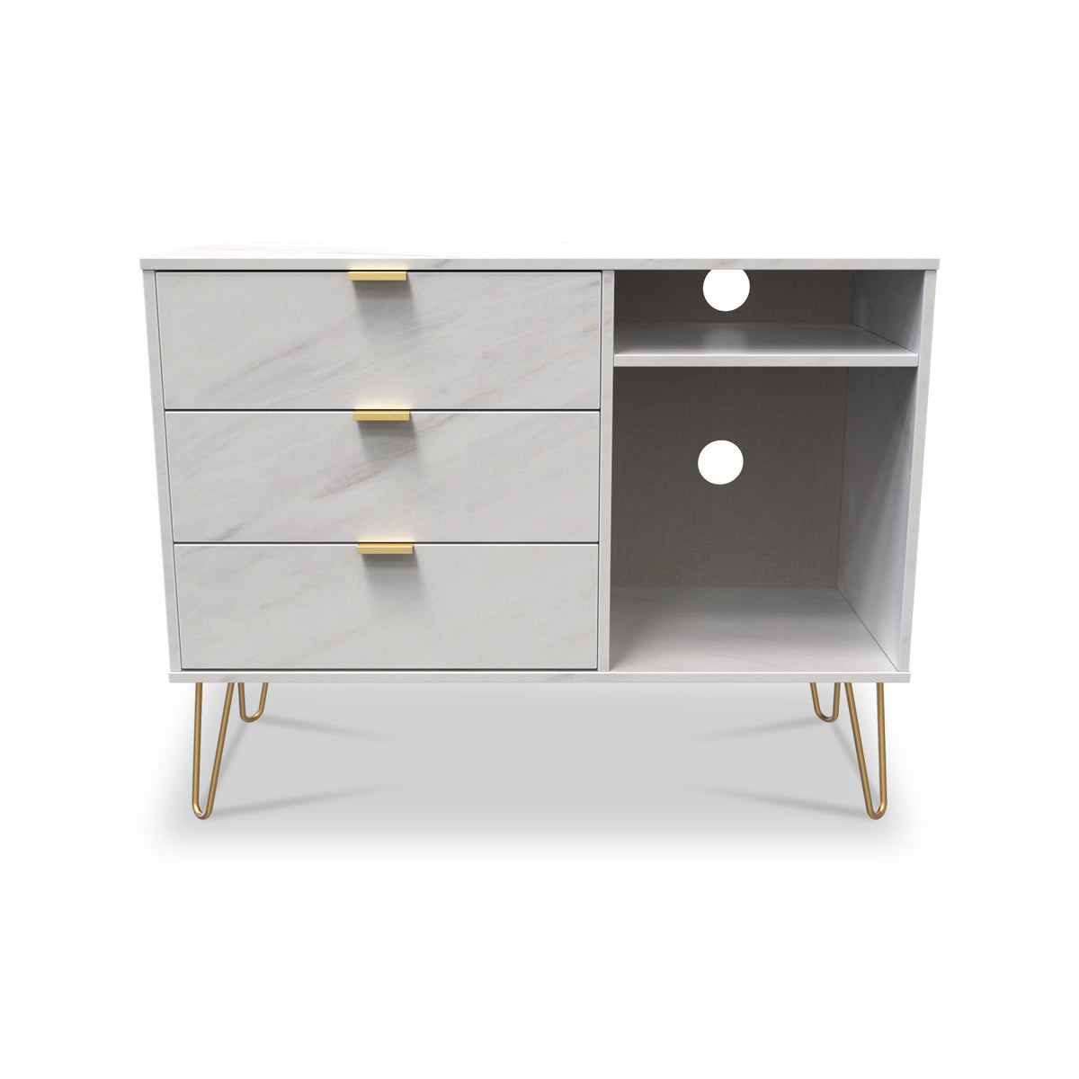 Moreno Marble 3 Drawer TV Unit