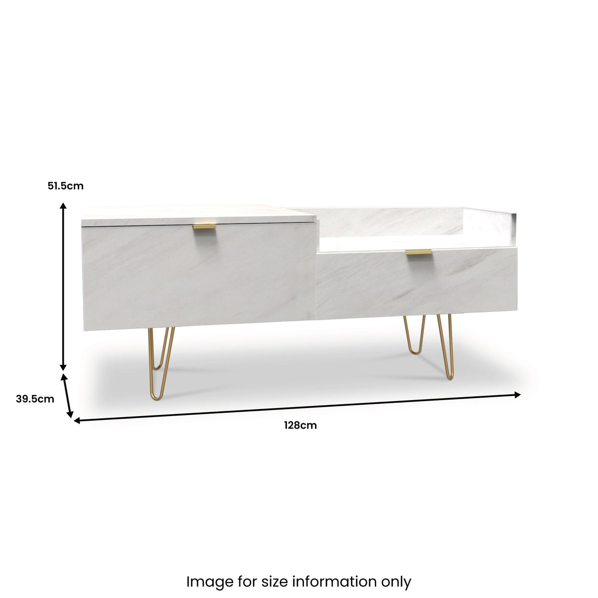 Moreno Marble Effect TV Console Unit