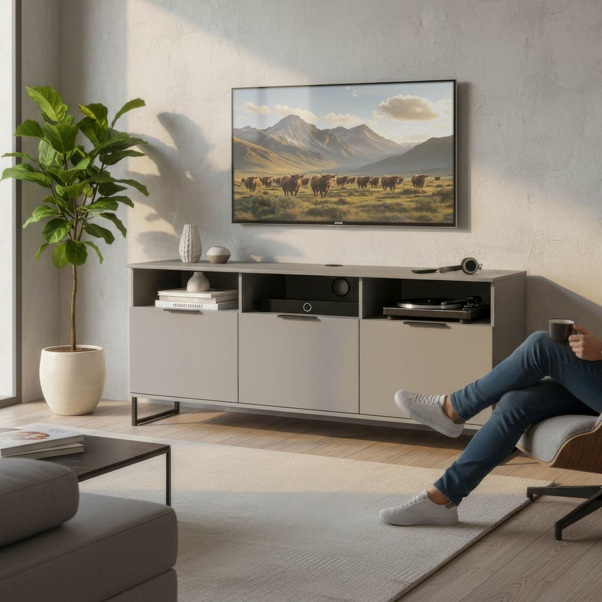 Ashbourne Drop Down TV Unit