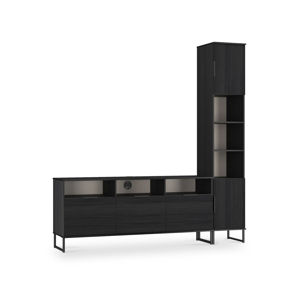Ashbourne L-Shaped Media Wall TV Unit