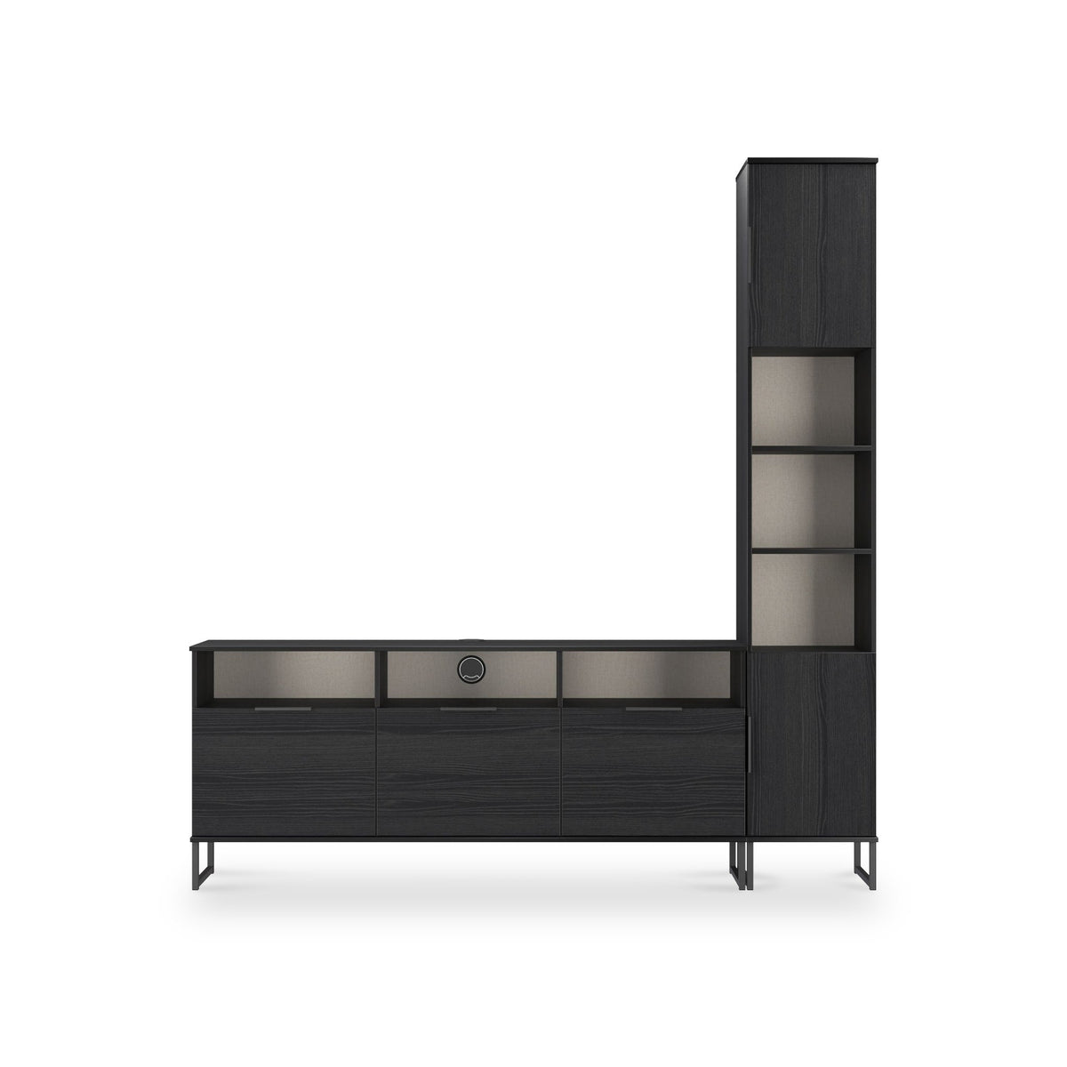 Ashbourne L-Shaped Media Wall TV Unit