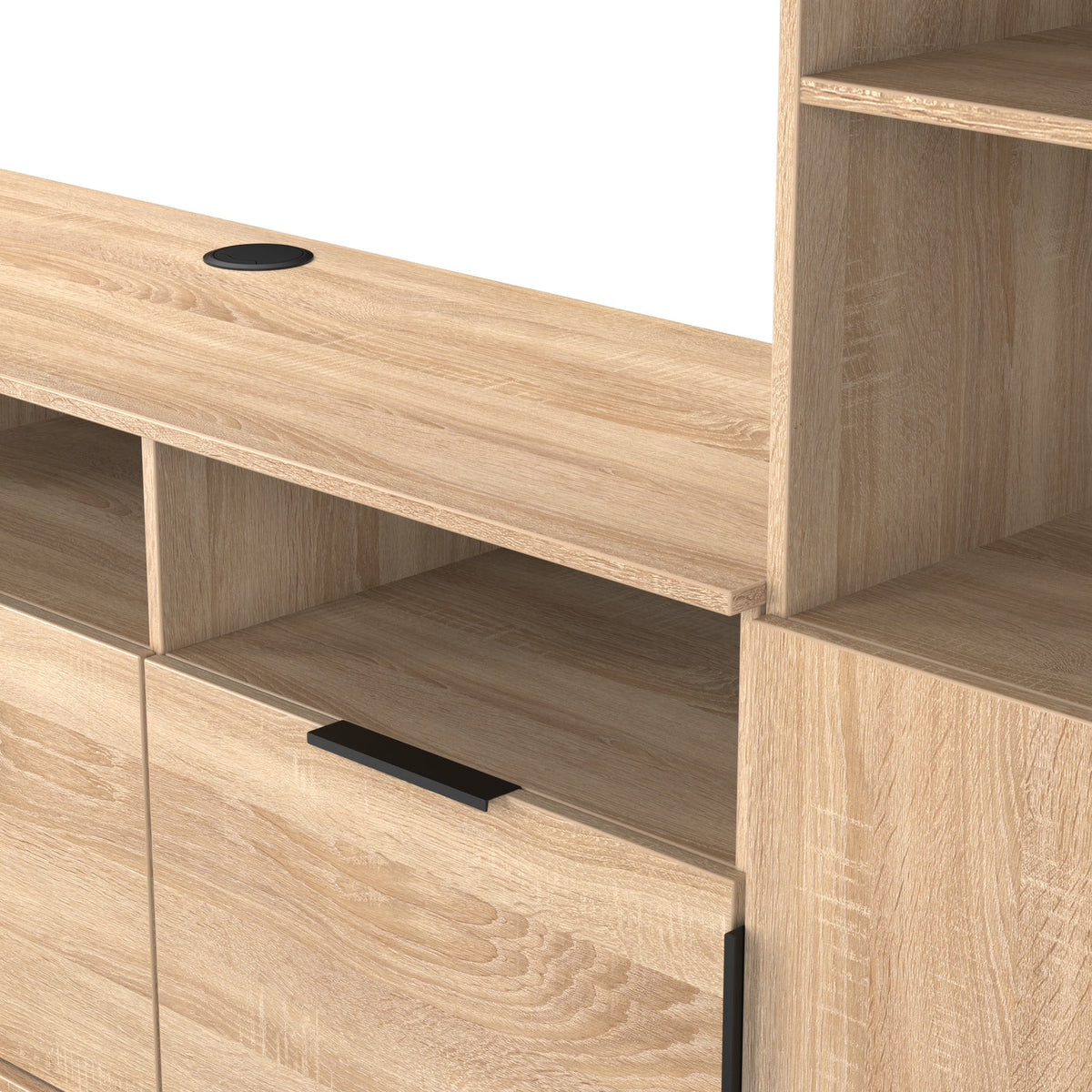 Ashbourne L-Shaped Media Wall TV Unit