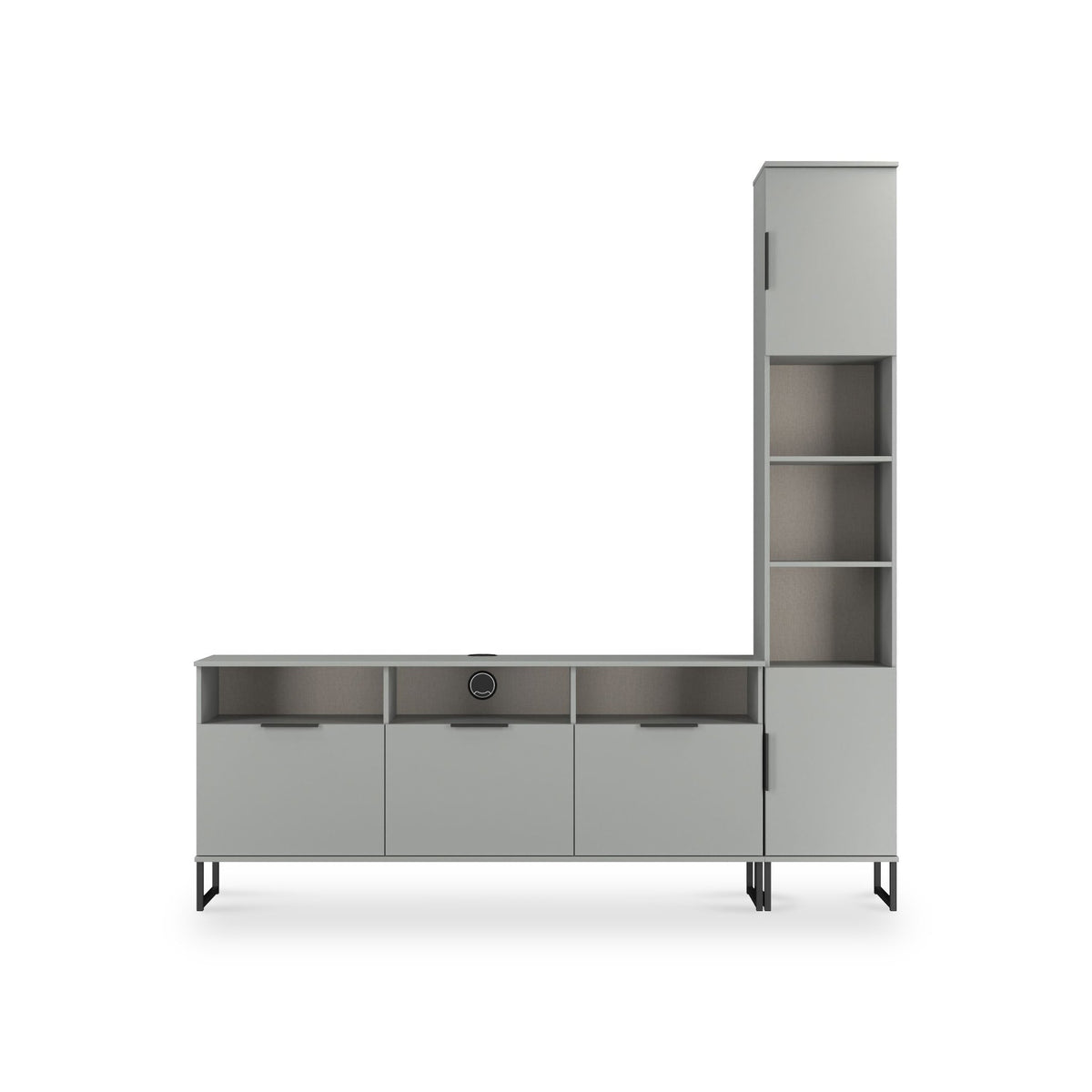 Ashbourne L-Shaped Media Wall TV Unit