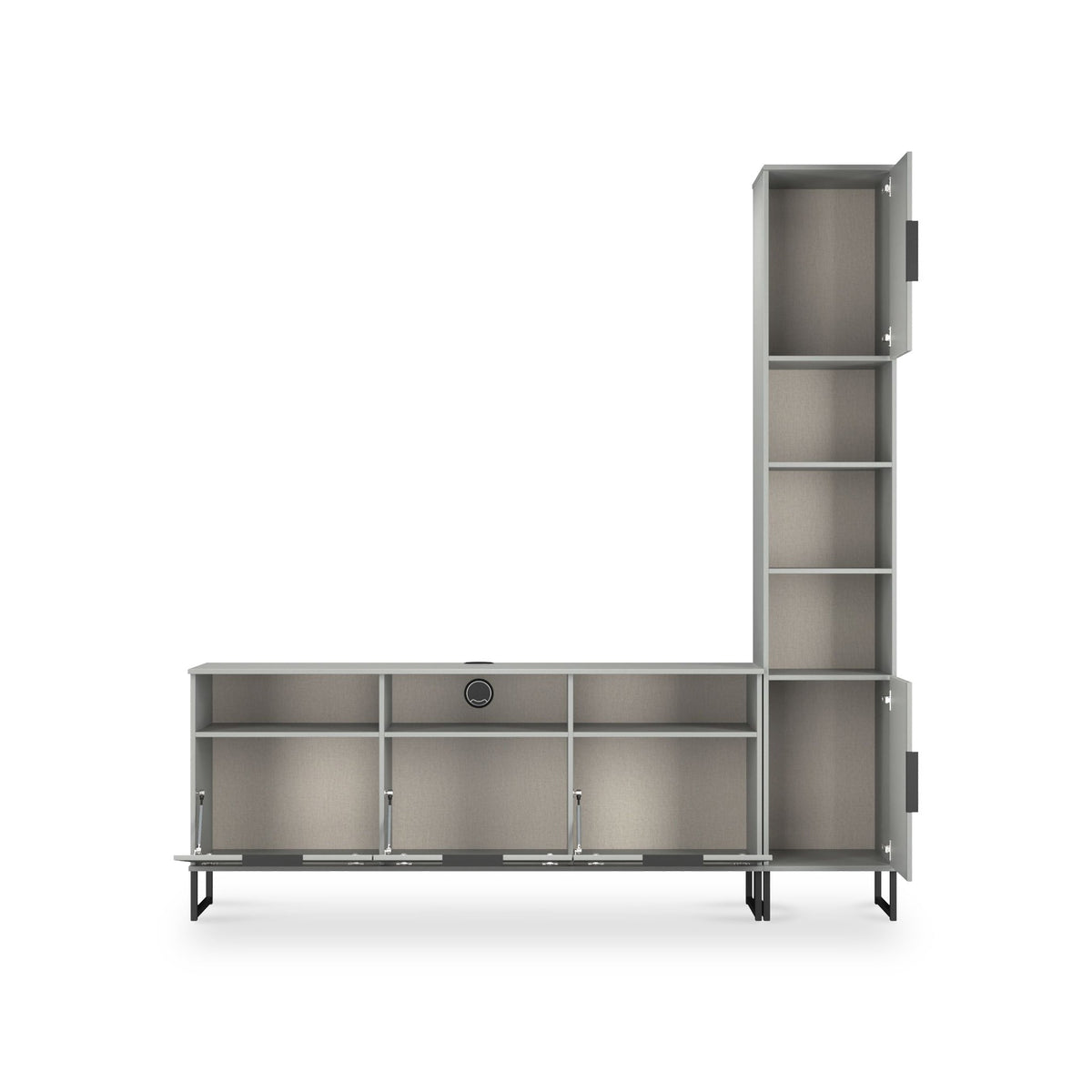 Ashbourne L-Shaped Media Wall TV Unit