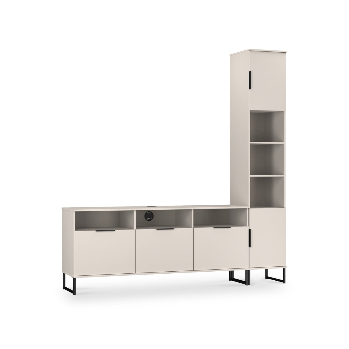 Ashbourne L-Shaped Media Wall TV Unit