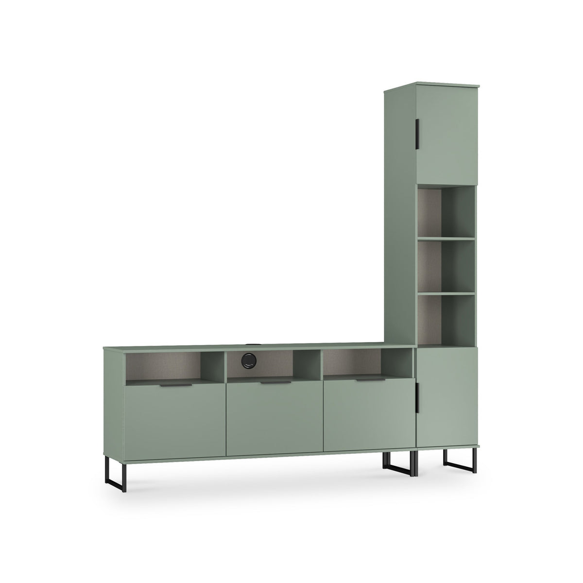 Ashbourne L-Shaped Media Wall TV Unit