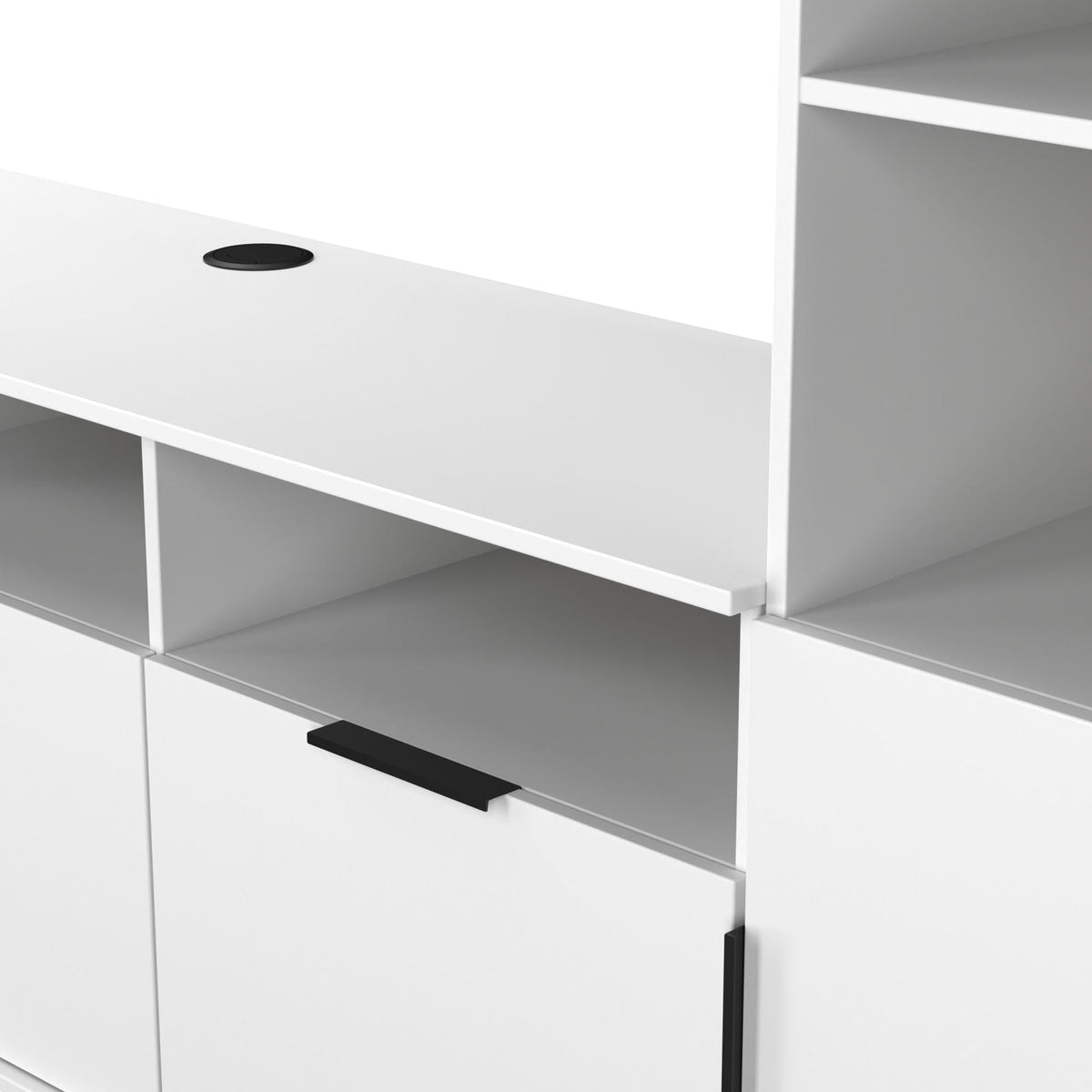 Ashbourne L-Shaped Media Wall TV Unit