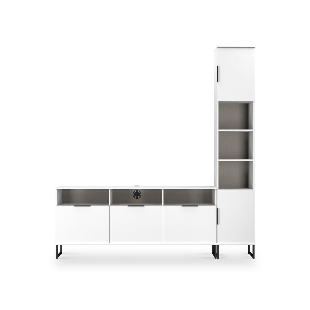 Ashbourne L-Shaped Media Wall TV Unit