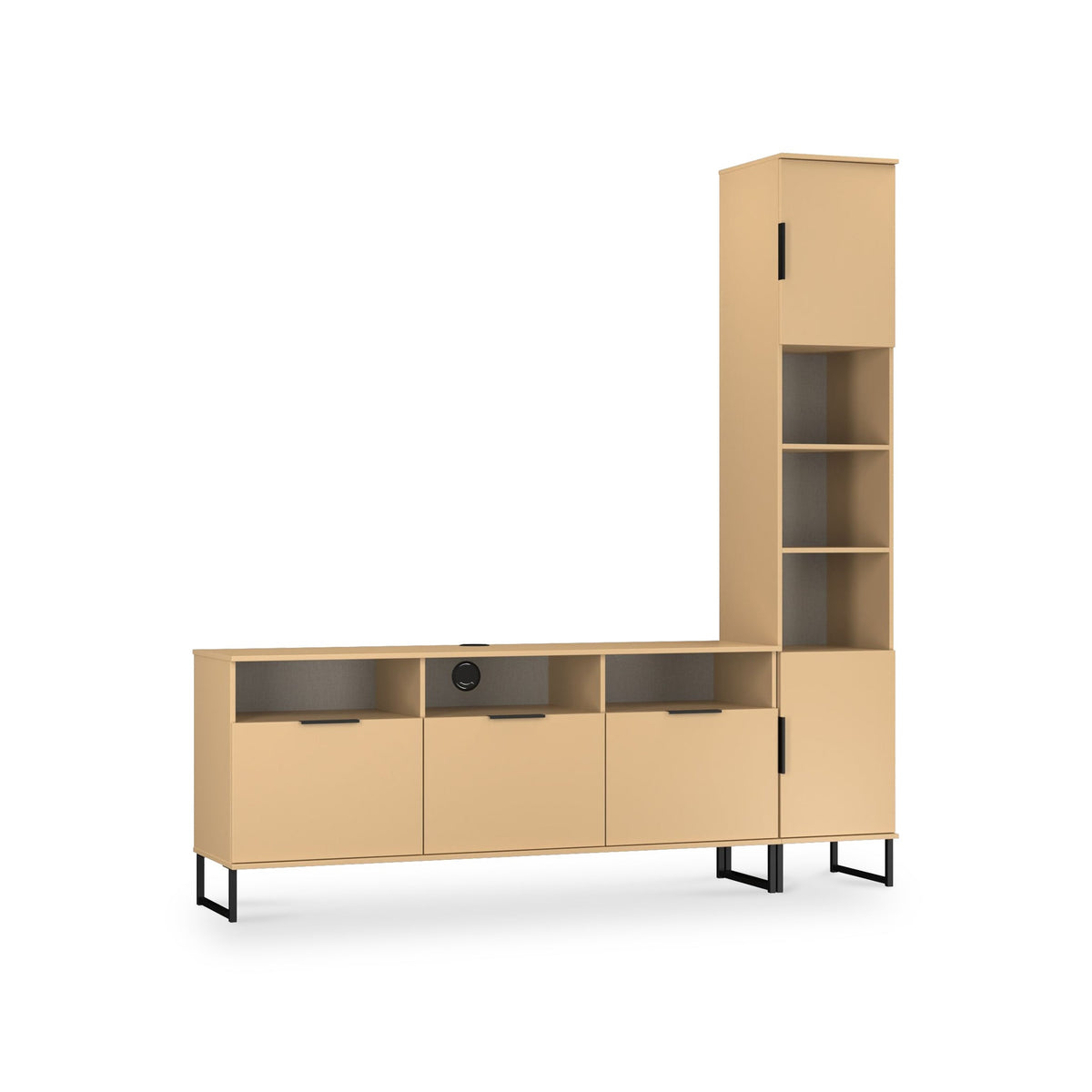 Ashbourne L-Shaped Media Wall TV Unit