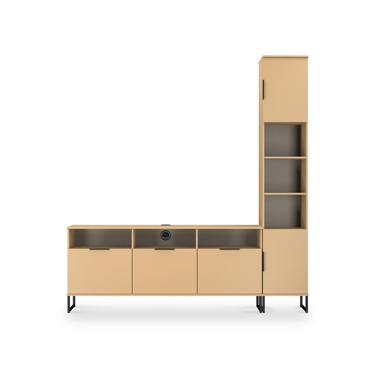 Ashbourne L-Shaped Media Wall TV Unit
