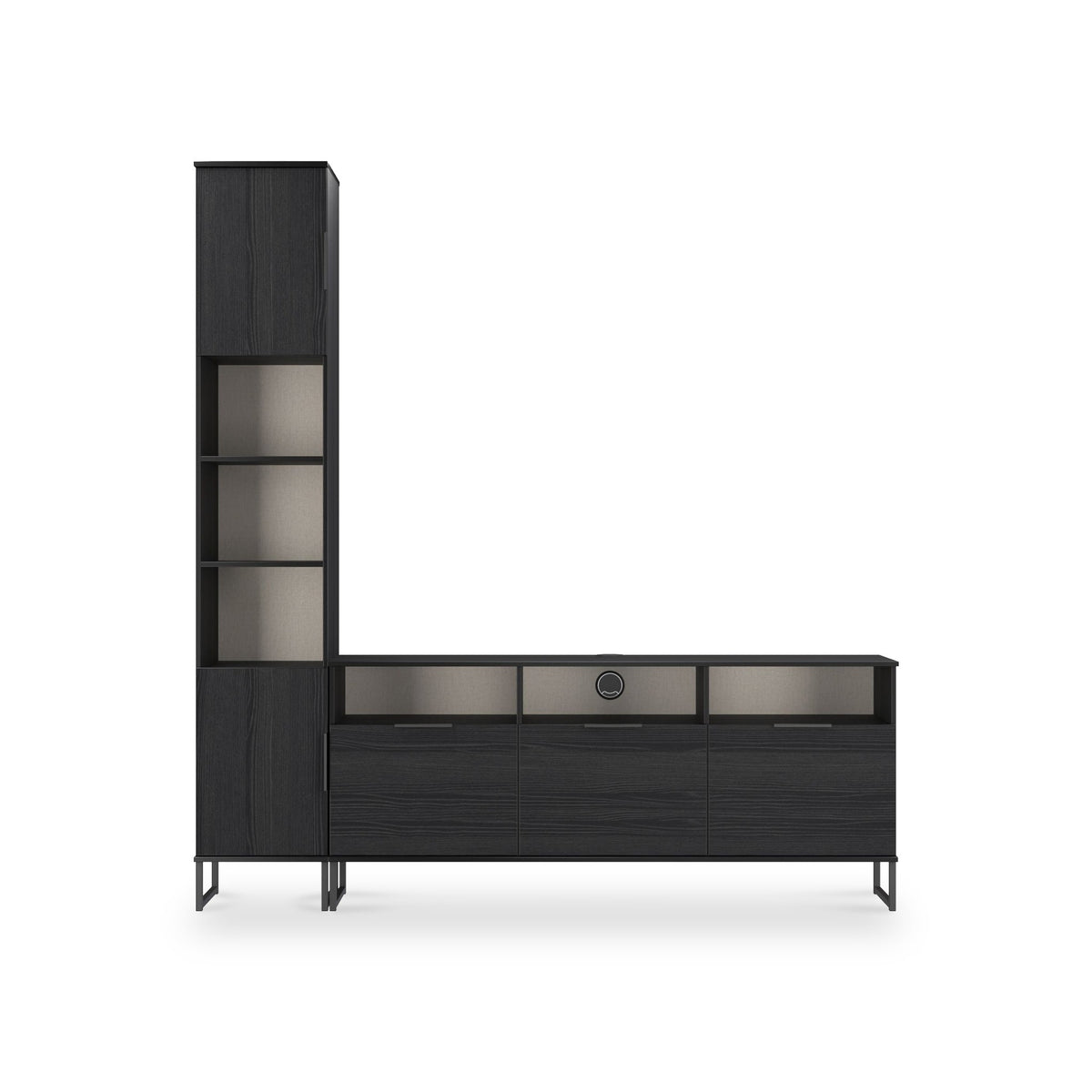 Ashbourne L-Shaped Media Wall TV Unit