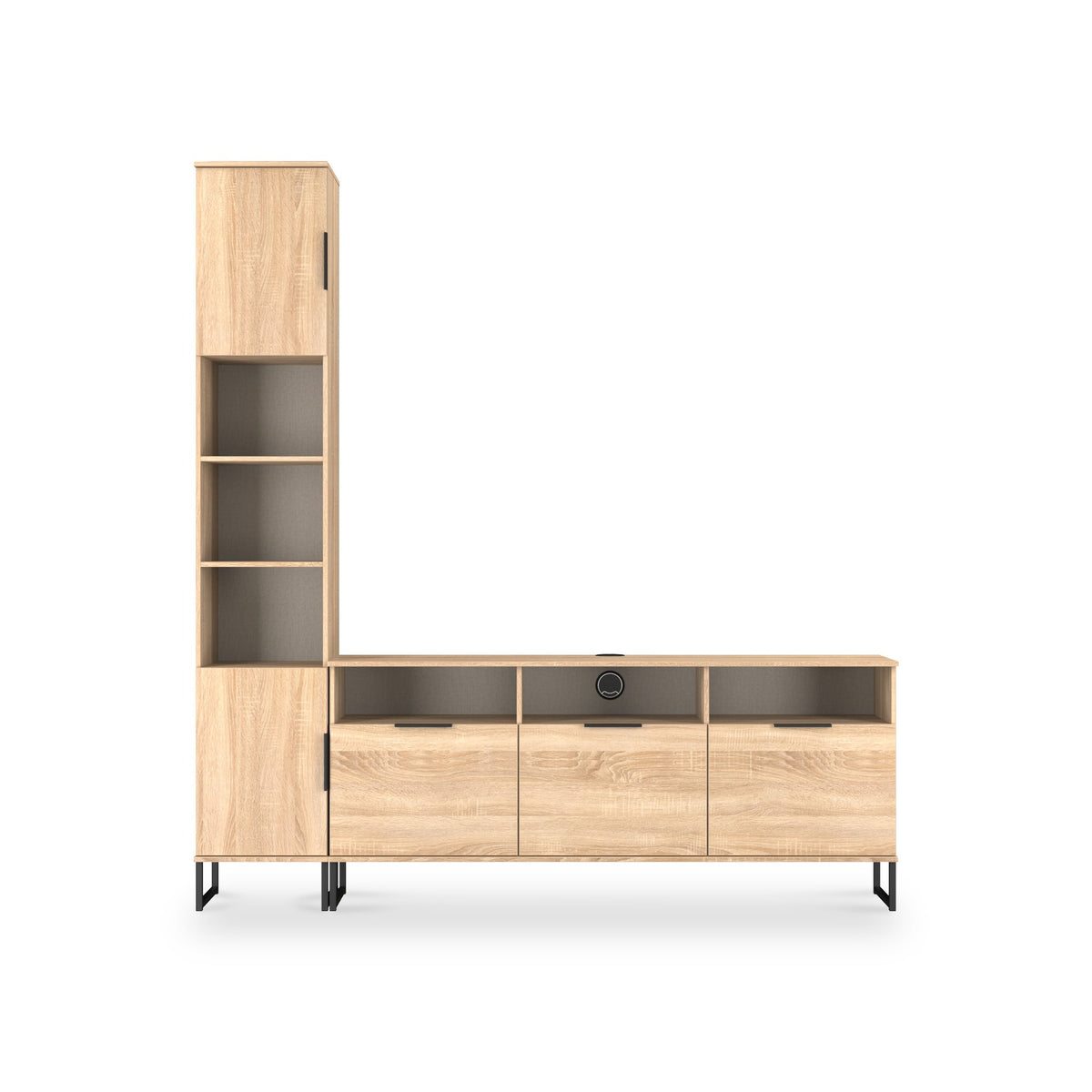Ashbourne L-Shaped Media Wall TV Unit