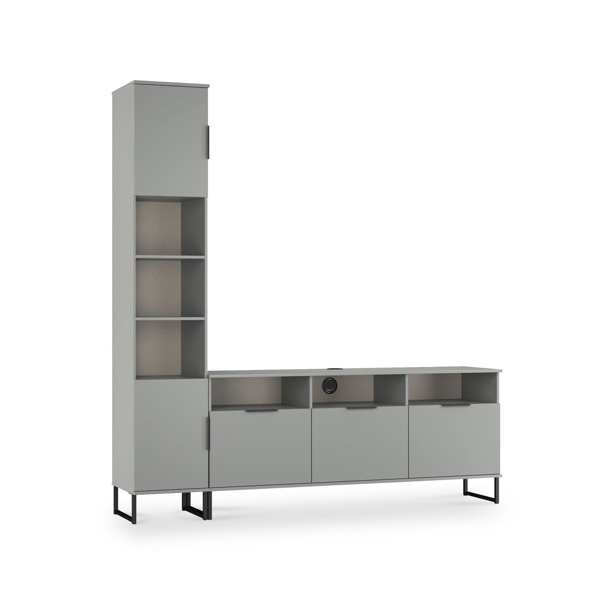 Ashbourne L-Shaped Media Wall TV Unit