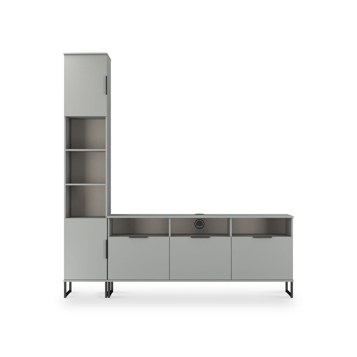 Ashbourne L-Shaped Media Wall TV Unit