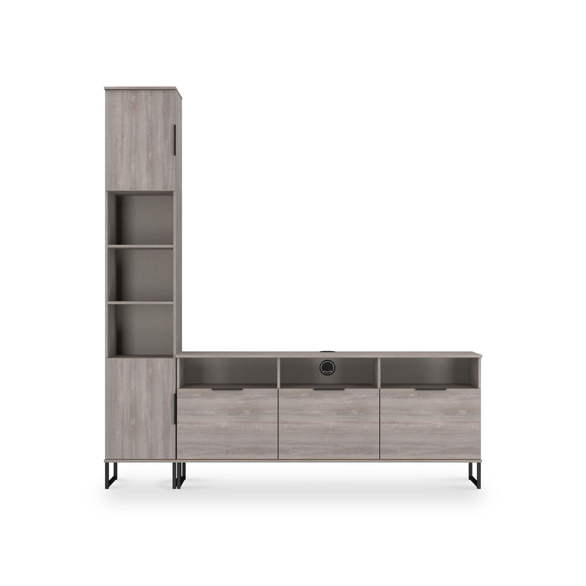 Ashbourne L-Shaped Media Wall TV Unit