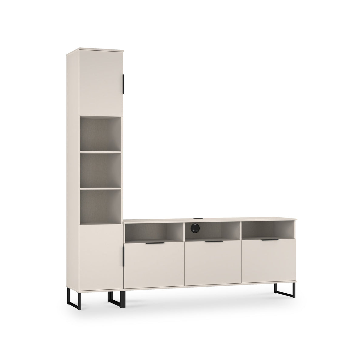 Ashbourne L-Shaped Media Wall TV Unit