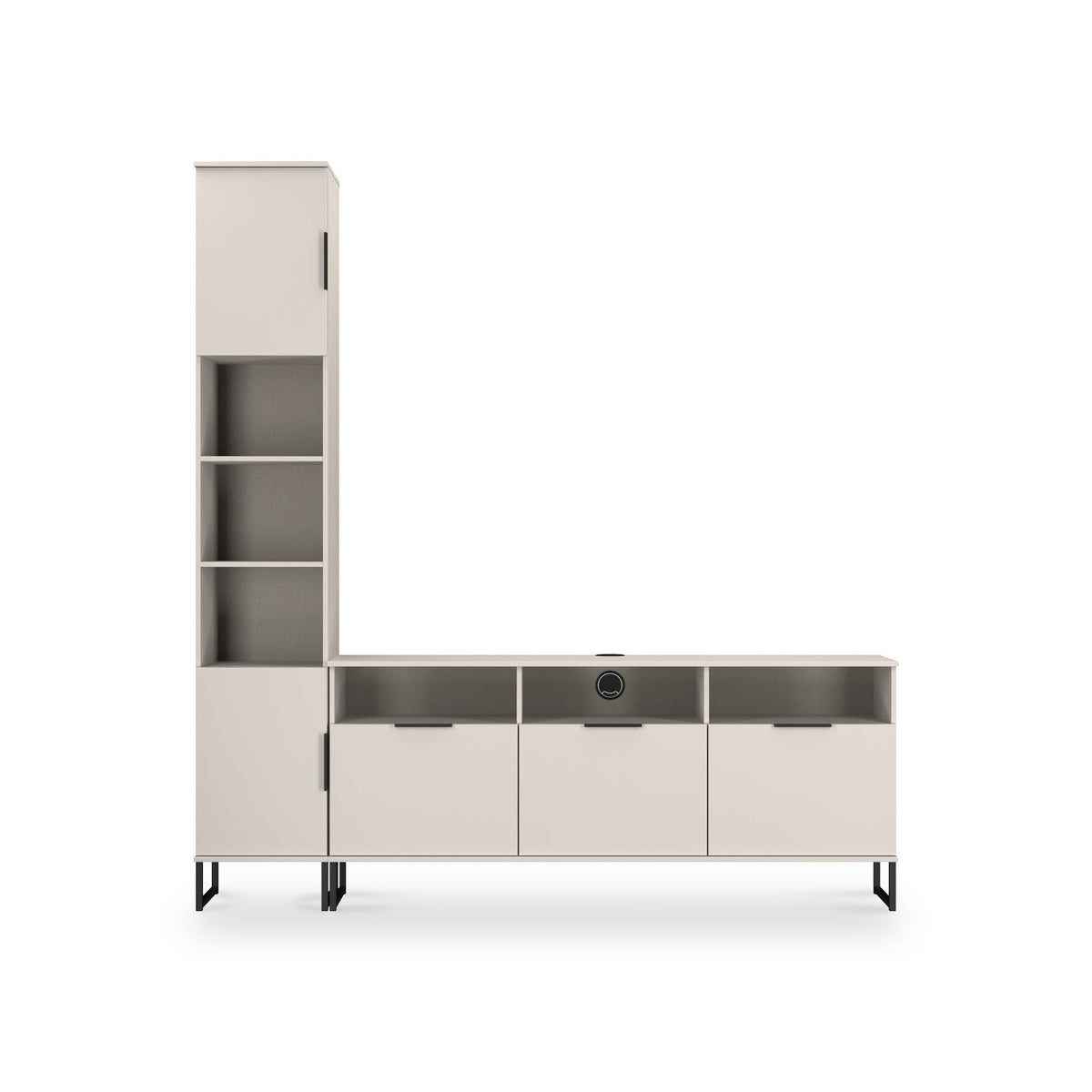 Ashbourne L-Shaped Media Wall TV Unit