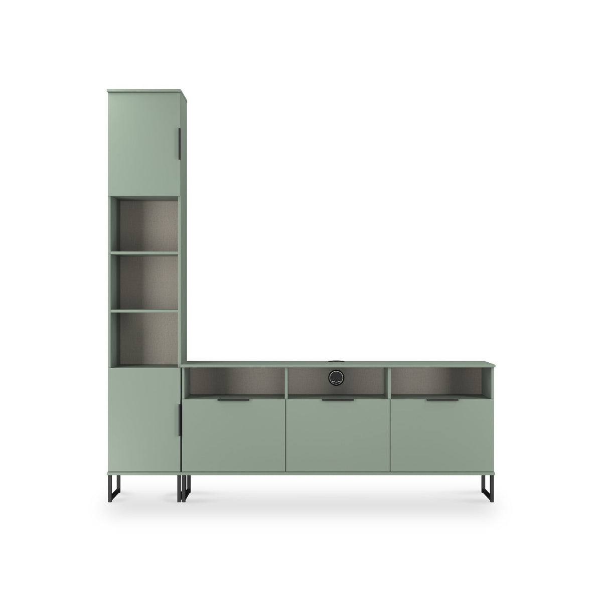 Ashbourne L-Shaped Media Wall TV Unit