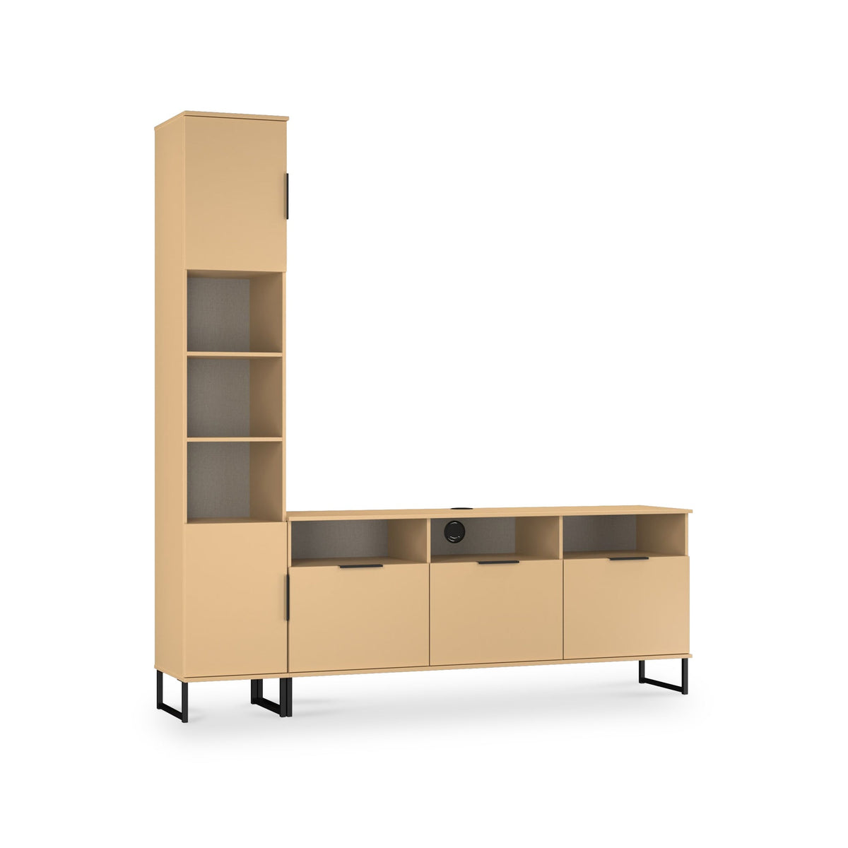 Ashbourne L-Shaped Media Wall TV Unit