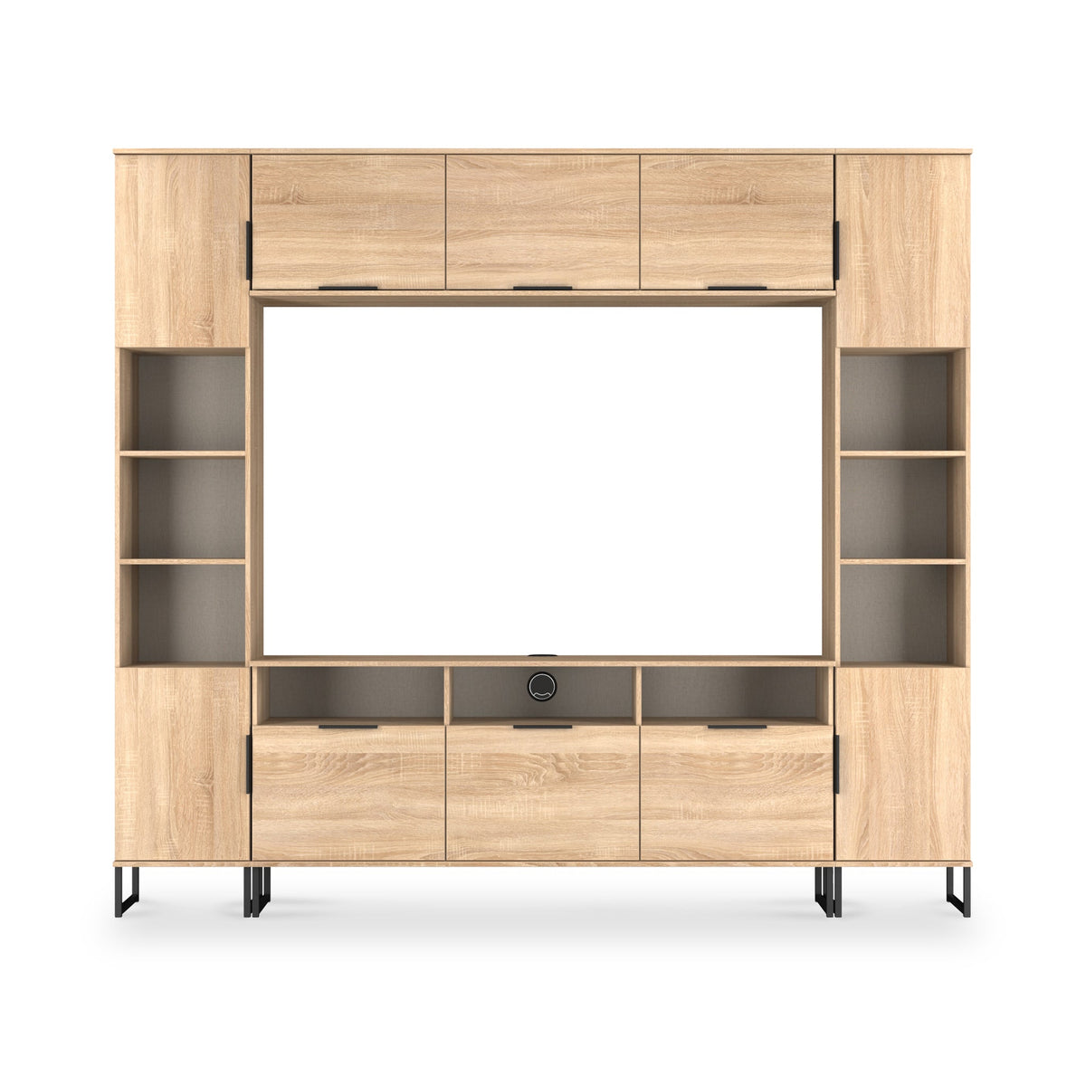 Ashbourne Media Wall TV Unit with Overhead Storage