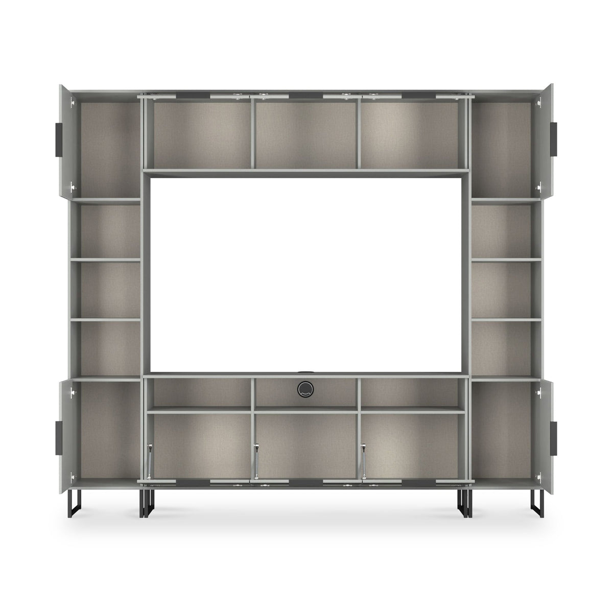 Ashbourne Media Wall TV Unit with Overhead Storage