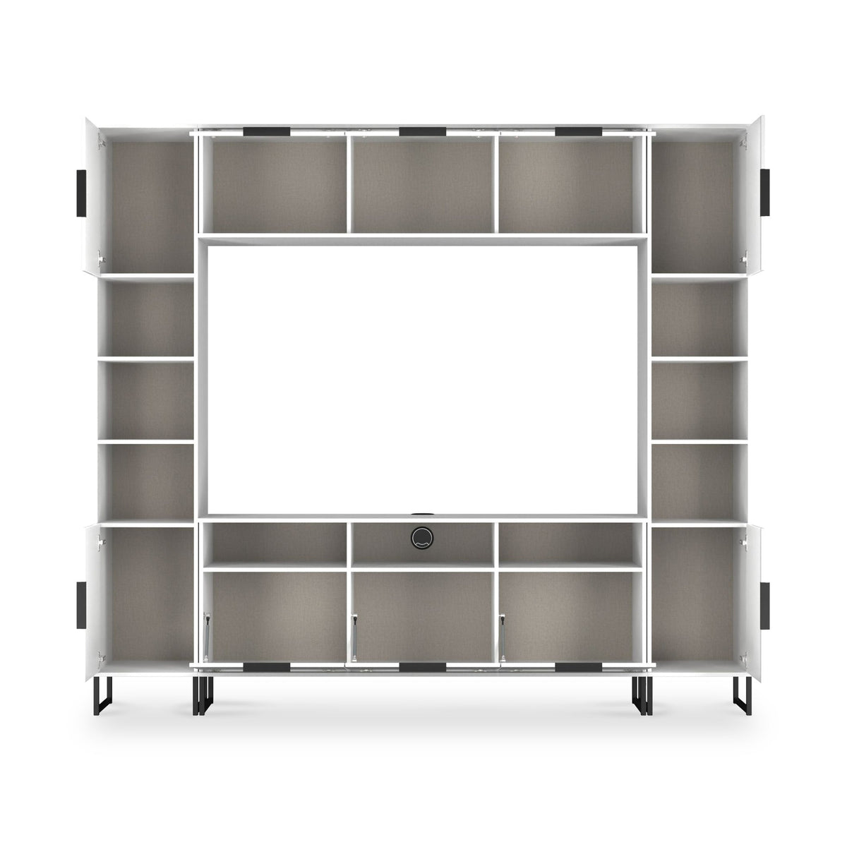 Ashbourne Media Wall TV Unit with Overhead Storage