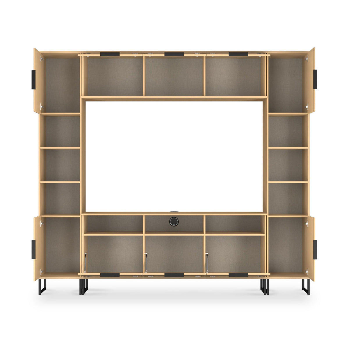 Ashbourne Media Wall TV Unit with Overhead Storage