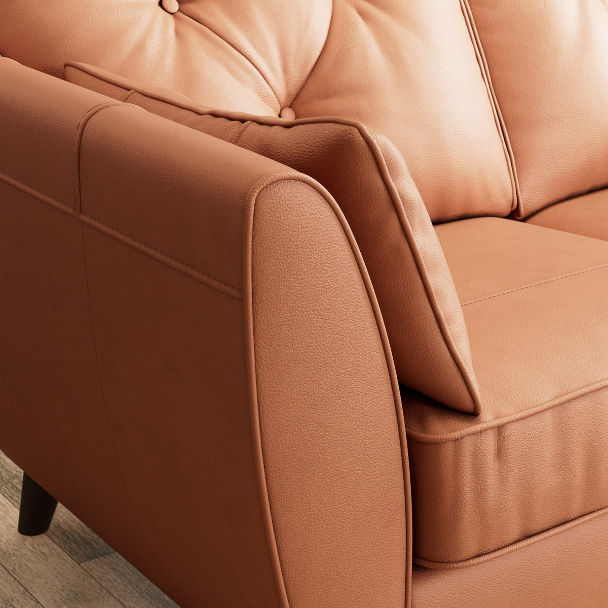 Edison Leather Chaise Sofa