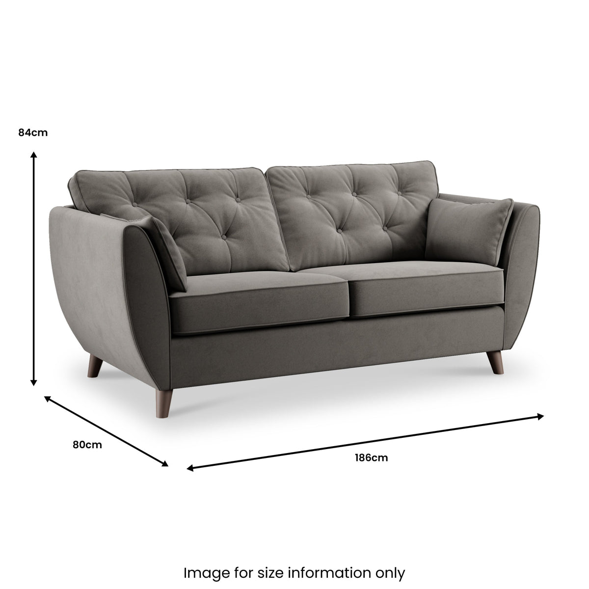 Edison Velvet 3 Seater Sofa