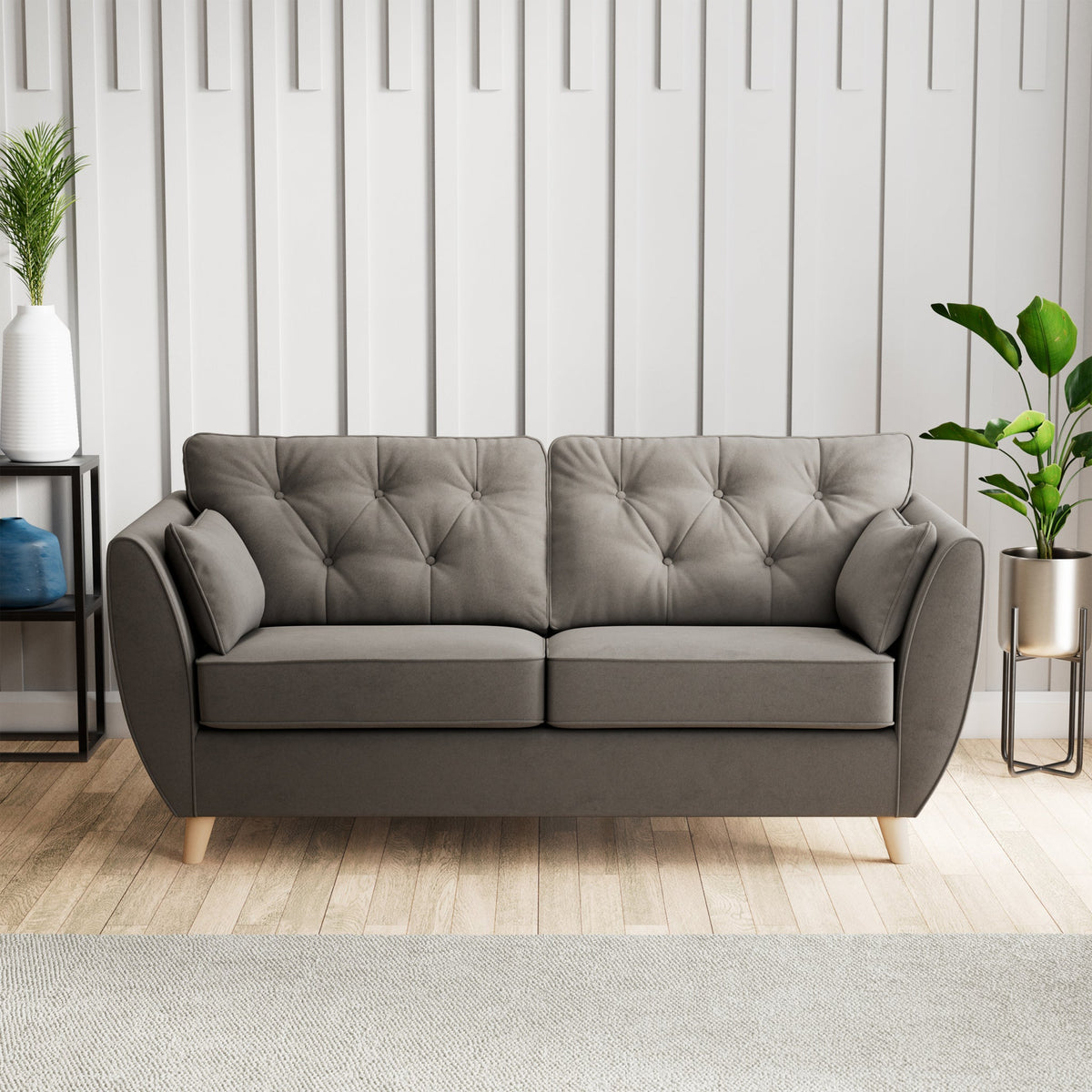 Edison Velvet 3 Seater Sofa