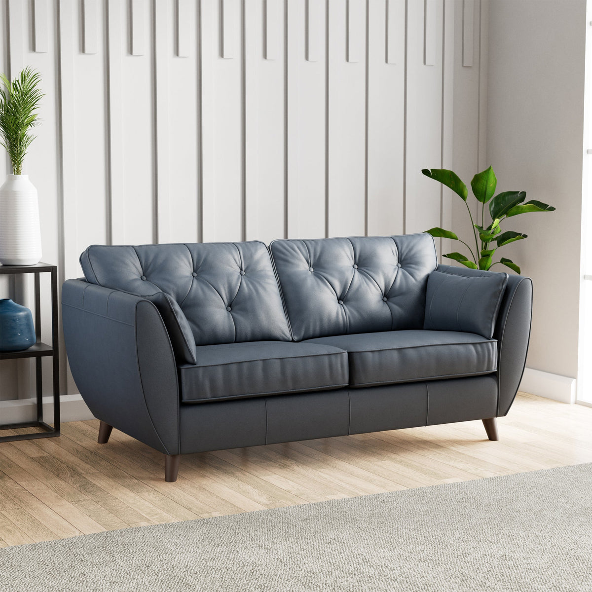 Edison Leather 3 Seater Sofa