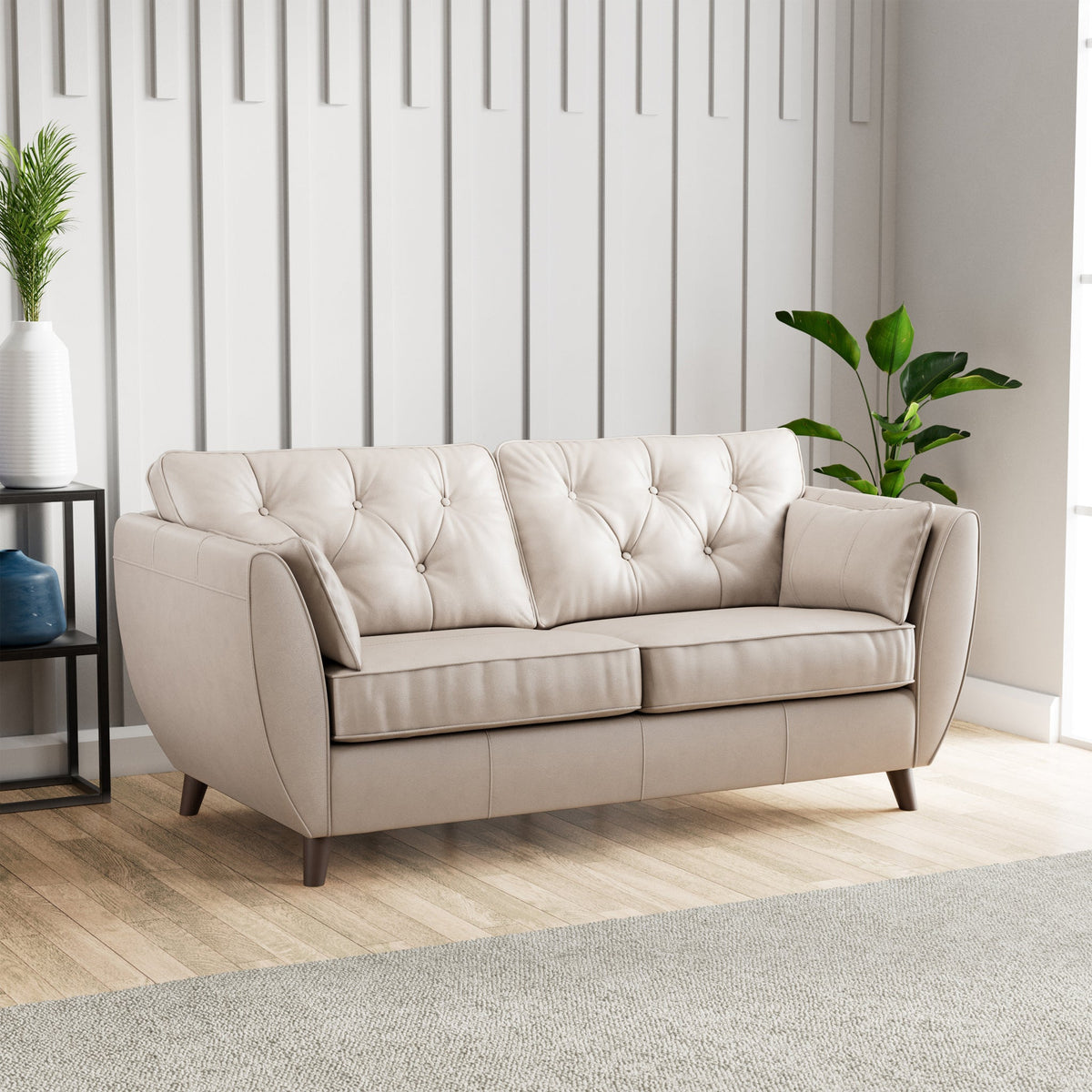 Edison Leather 3 Seater Sofa