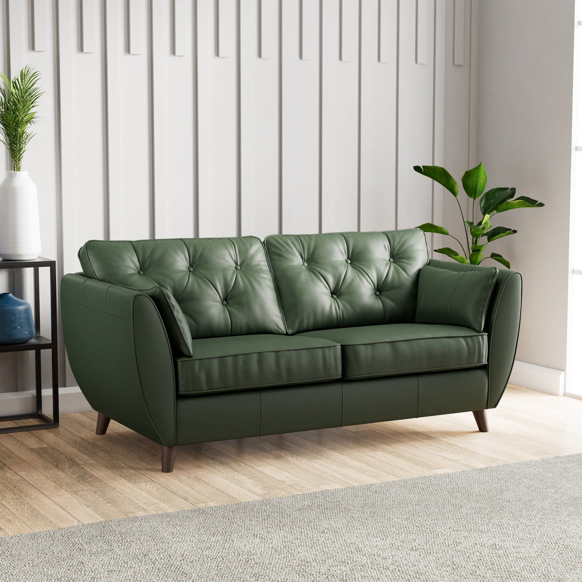 Edison Leather 3 Seater Sofa